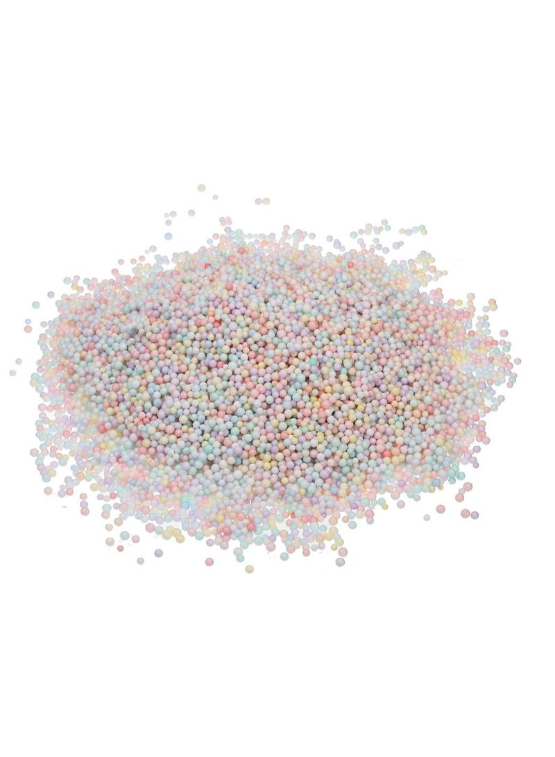 دايتويز كرات صغيرة ملونة بألوان قوس قزح، خرز فوم لملء علب الهدايا، كرات صغيرة متنوعة الألوان من الفوم للحرف اليدوية، خرز زخرفي لديكور المنزل والمناسبات (2-3 مم، عبوة واحدة حوالي 10 جرام) - Image 1